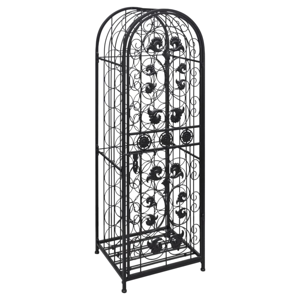 vidaXL Wine Rack Wine Bottle Holder Pantry Floor Wine Cabinet Organizer Metal-16