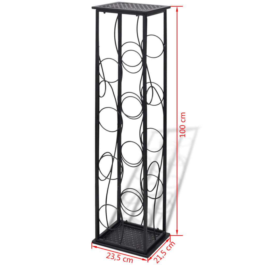 vidaXL Wine Rack Wine Bottle Holder Pantry Floor Wine Cabinet Organizer Metal-24