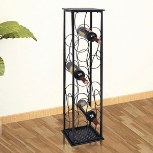 vidaXL Wine Rack Wine Bottle Holder Pantry Floor Wine Cabinet Organizer Metal-21