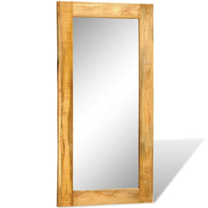 vidaXL Solid Wood Framed Rectangle Wall Mirror 47.2"x23.6"-2