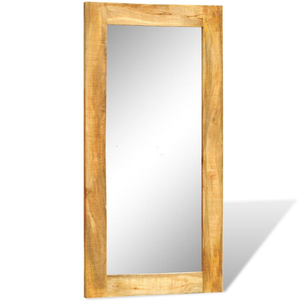 vidaXL Solid Wood Framed Rectangle Wall Mirror 47.2"x23.6"-3