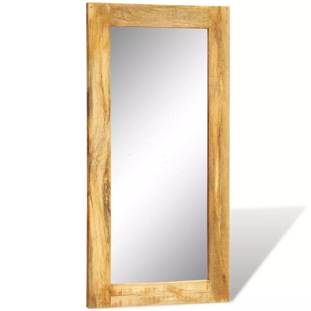 vidaXL Solid Wood Framed Rectangle Wall Mirror 47.2"x23.6"-4