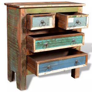 vidaXL Reclaimed Cabinet Solid Wood with 4 Drawers-6