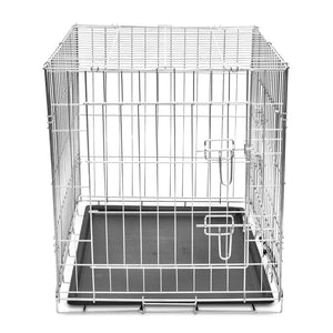 vidaXL Dog Crate 2/3 Doors w/Tray Fold Metal Pet Cage Kennel House 30"/37"/43"/48"-13