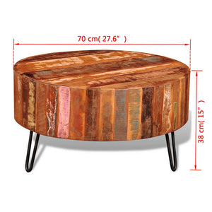 vidaXL Coffee Table Solid Reclaimed Wood Round-6