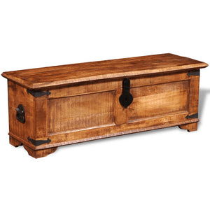 vidaXL Storage Chest Rough Mango Wood-3