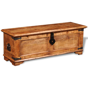 vidaXL Storage Chest Rough Mango Wood-4