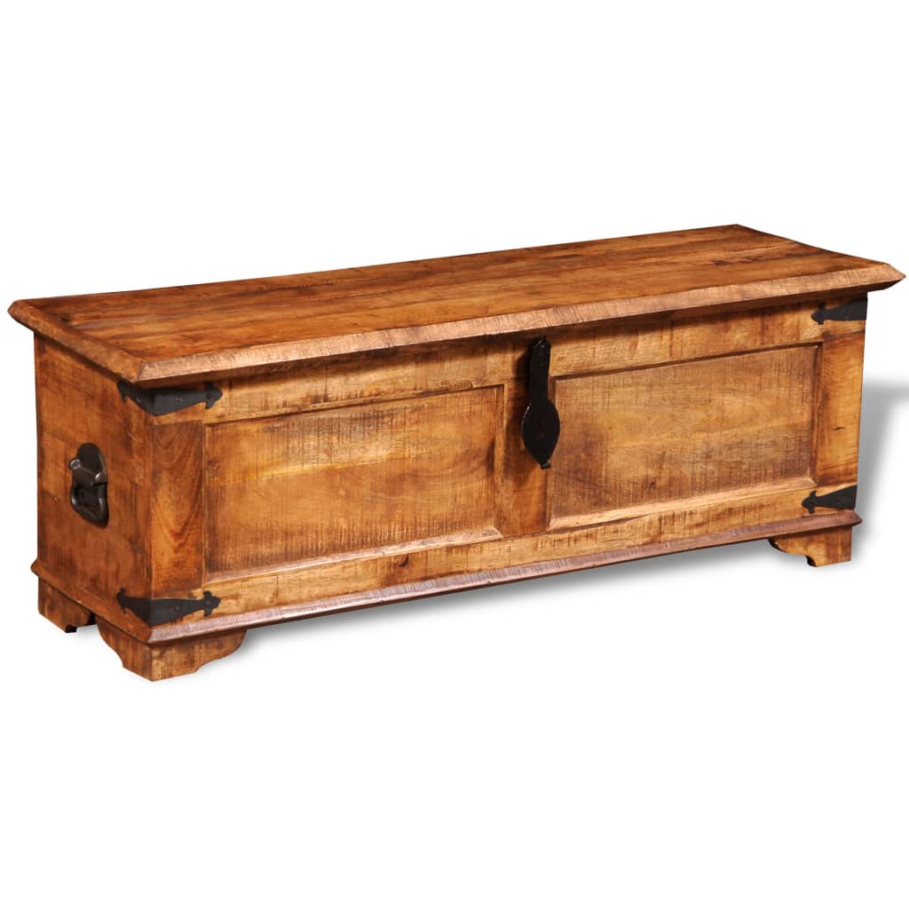 vidaXL Storage Chest Rough Mango Wood-5