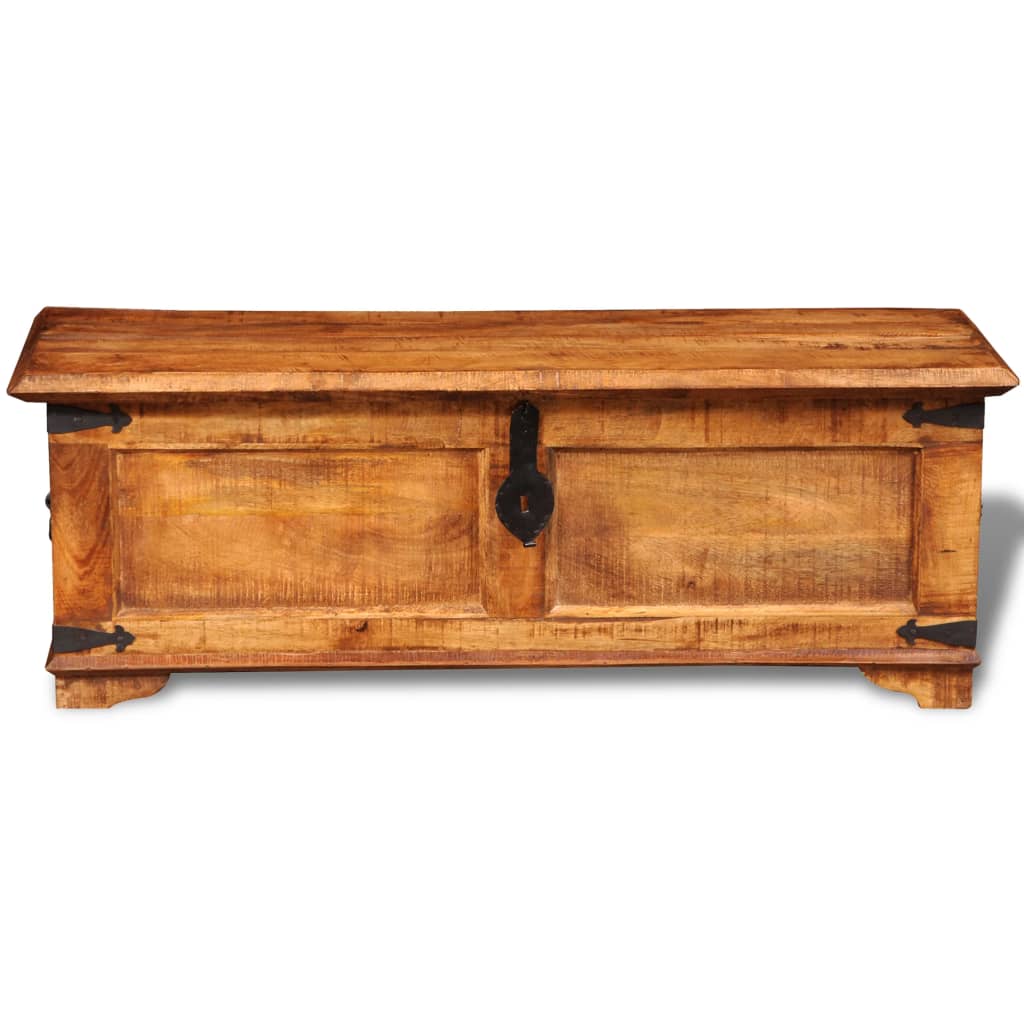 vidaXL Storage Chest Rough Mango Wood-7