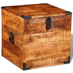 vidaXL Storage Chest Cubic Rough Mango Wood-5