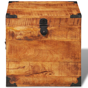 vidaXL Storage Chest Cubic Rough Mango Wood-7