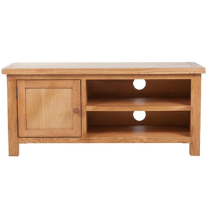 vidaXL TV Stand 40.6"x14.2"x18.1" Solid Oak Wood-1