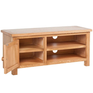 vidaXL TV Stand 40.6"x14.2"x18.1" Solid Oak Wood-2