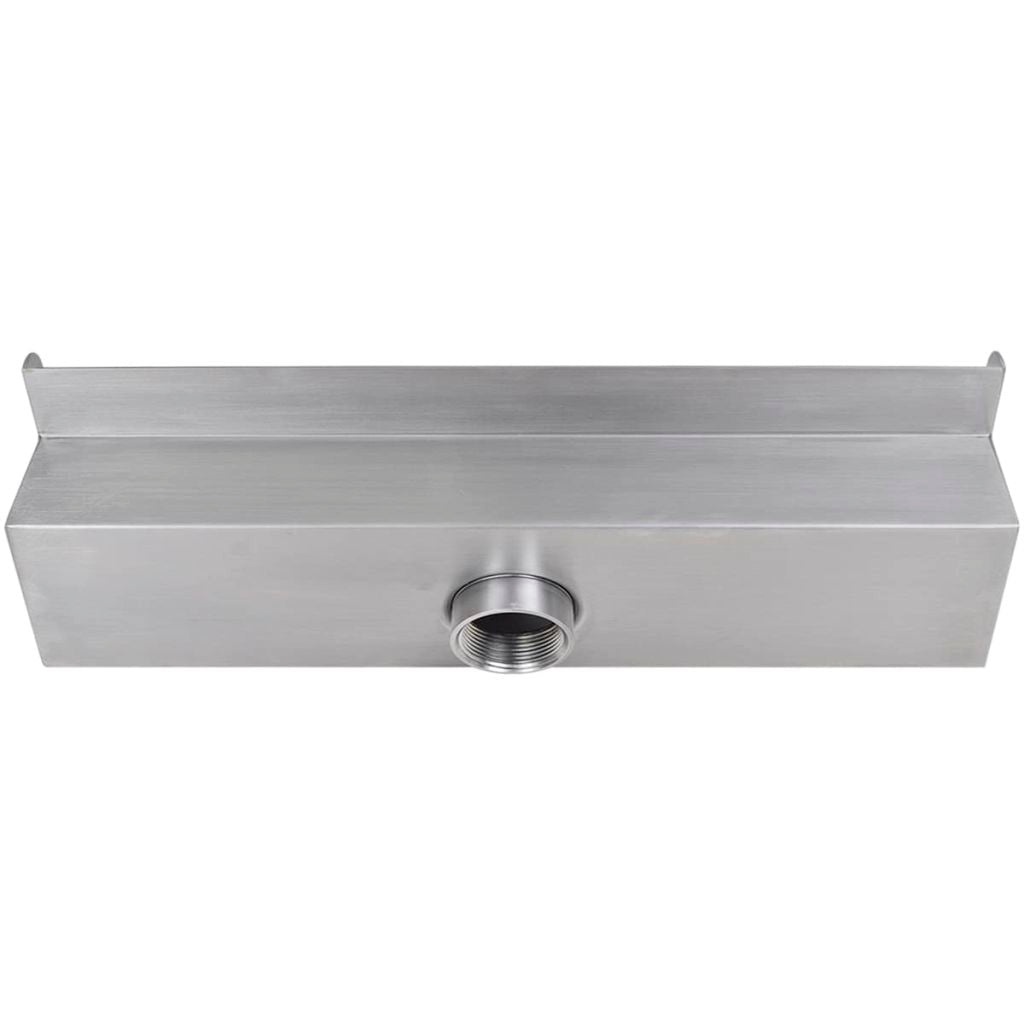 vidaXL Rectangular Waterfall Pool Fountain Stainless Steel 11.8"-32