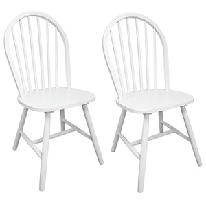vidaXL 291745 2/4/6 pcs Wooden Dining Chairs Round White-1