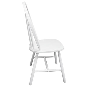 vidaXL 291745 2/4/6 pcs Wooden Dining Chairs Round White-14