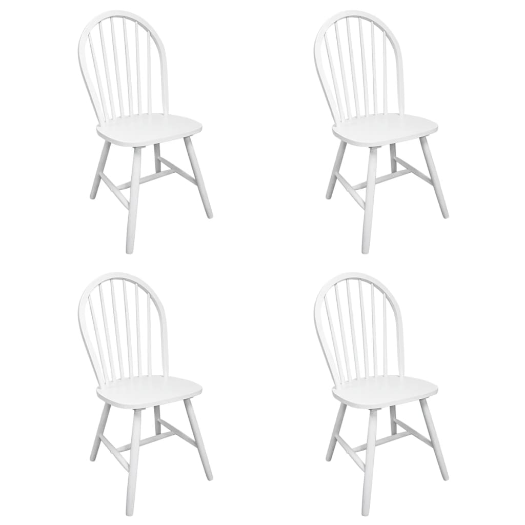 vidaXL 291745 2/4/6 pcs Wooden Dining Chairs Round White-18