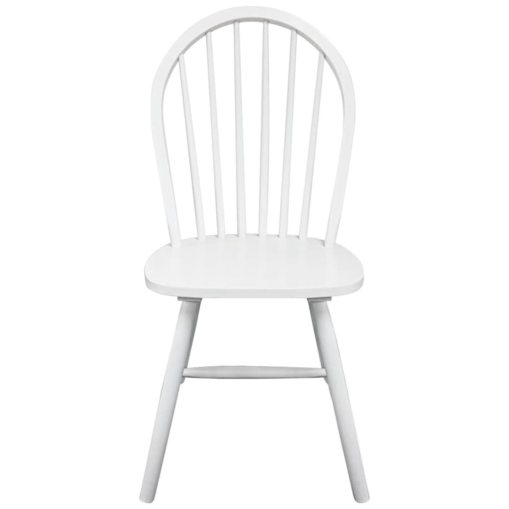 vidaXL 291745 2/4/6 pcs Wooden Dining Chairs Round White-5