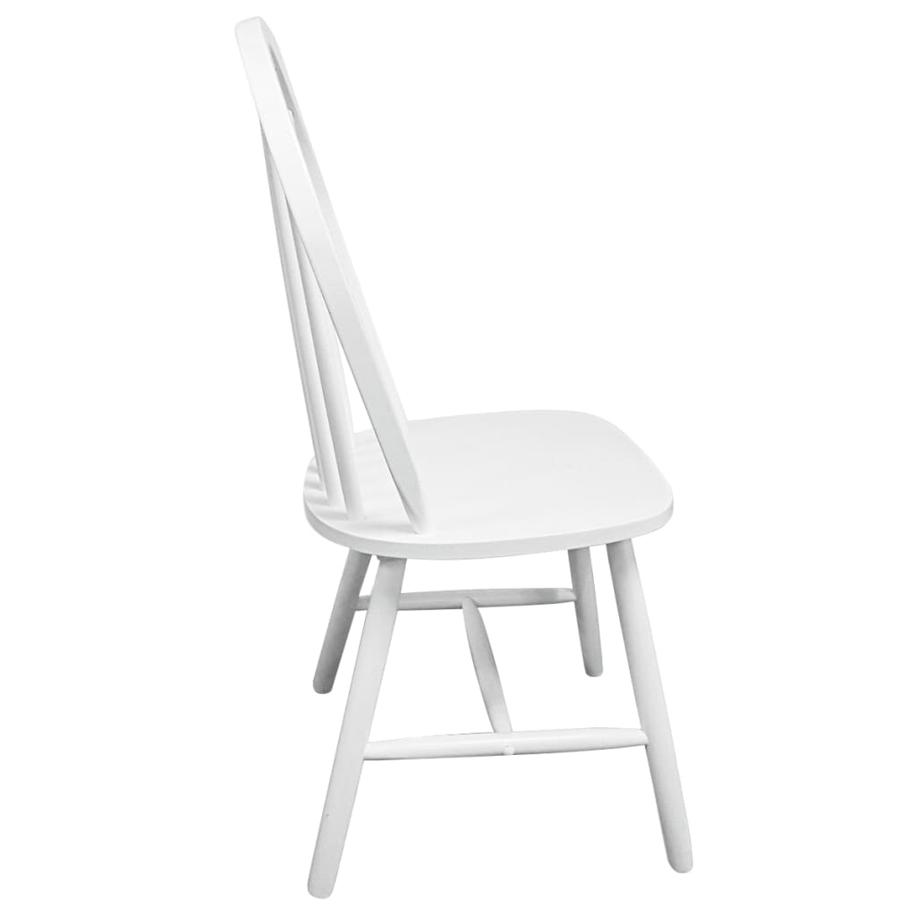 vidaXL 291745 2/4/6 pcs Wooden Dining Chairs Round White-9
