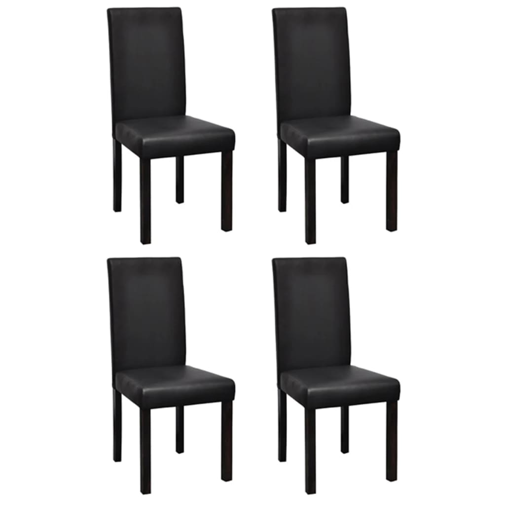 vidaXL Dining Chairs Side Chair with Solid Wood Legs for Kitchen Faux Leather-0