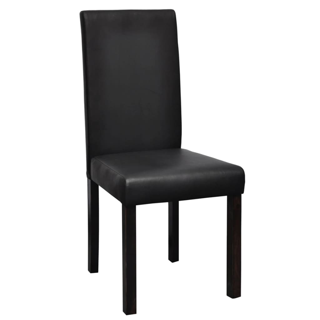 vidaXL Dining Chairs Side Chair with Solid Wood Legs for Kitchen Faux Leather-13