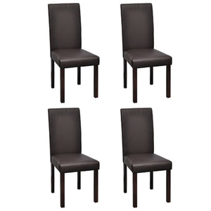 vidaXL Dining Chairs Side Chair with Solid Wood Legs for Kitchen Faux Leather-5