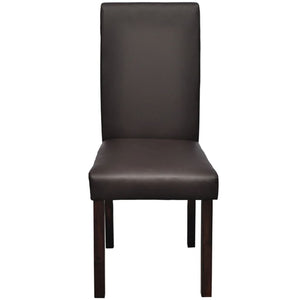 vidaXL Dining Chairs Side Chair with Solid Wood Legs for Kitchen Faux Leather-8