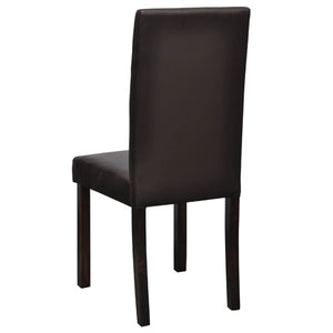 vidaXL Dining Chairs Side Chair with Solid Wood Legs for Kitchen Faux Leather-12