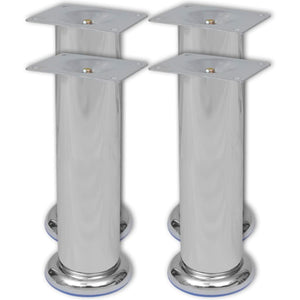 vidaXL Sofa Legs Furniture Leg for Chair Round Sofa Feet Sofa Trestles Chrome-6