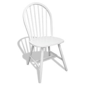 vidaXL 291745 2/4/6 pcs Wooden Dining Chairs Round White-21