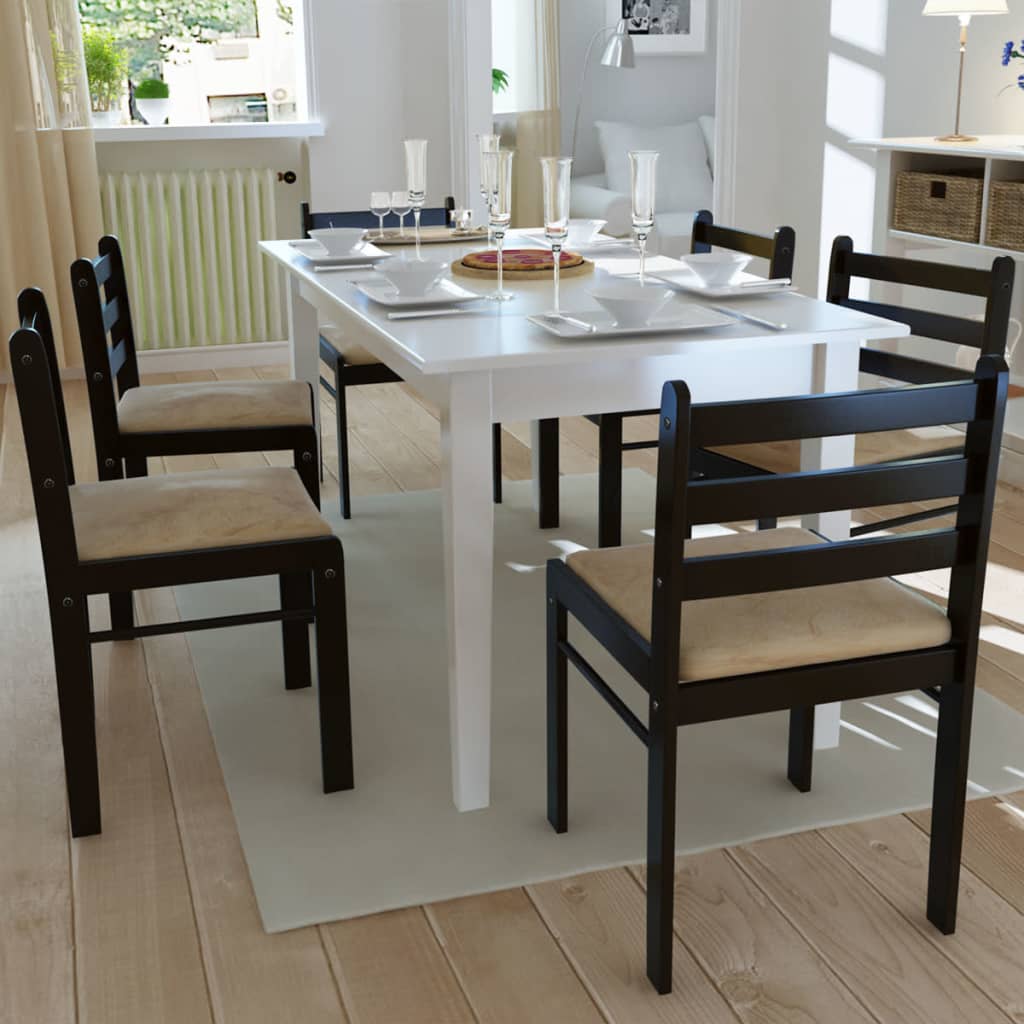 vidaXL 291746 2/4/6 pcs Wooden Dining Chairs Square 2 Colours Selectable-32