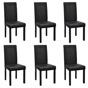 vidaXL Dining Chairs Side Chair with Solid Wood Legs for Kitchen Faux Leather-3