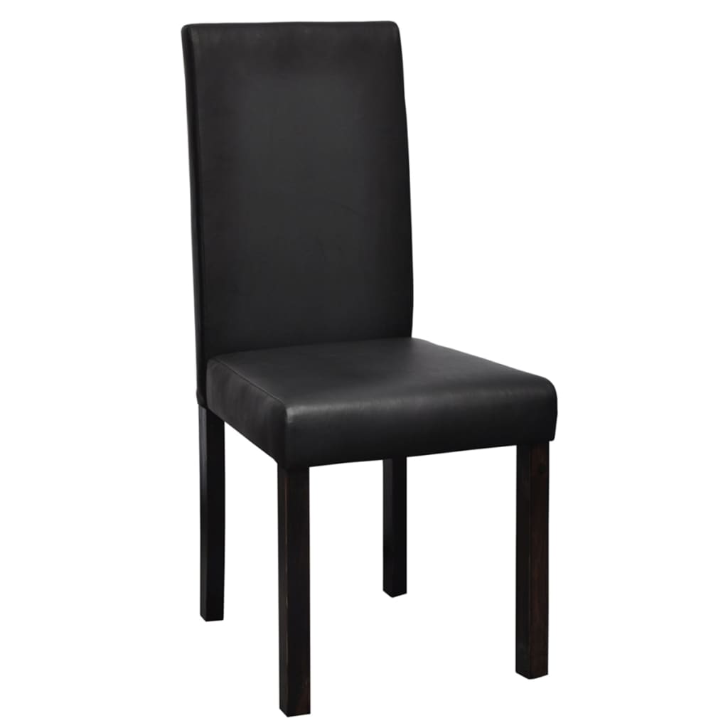 vidaXL Dining Chairs Side Chair with Solid Wood Legs for Kitchen Faux Leather-19
