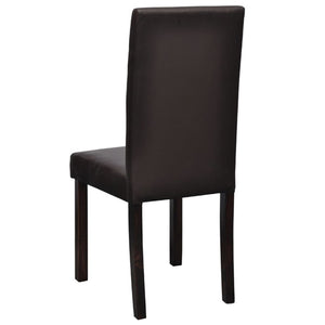 vidaXL Dining Chairs Side Chair with Solid Wood Legs for Kitchen Faux Leather-20