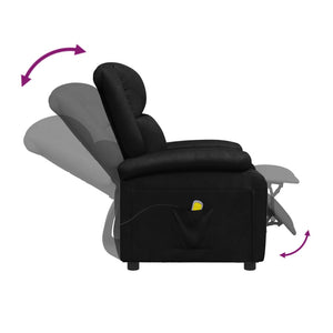 vidaXL Massage Chair Massaging Recliner Push Chair for Elderly Faux Leather-54