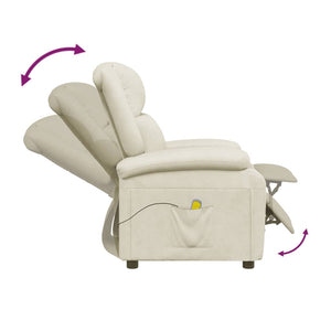 vidaXL Massage Chair Massaging Recliner Push Chair for Elderly Faux Leather-4