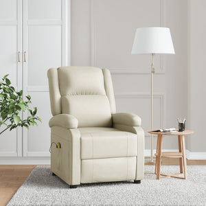 vidaXL Massage Chair Massaging Recliner Push Chair for Elderly Faux Leather-26
