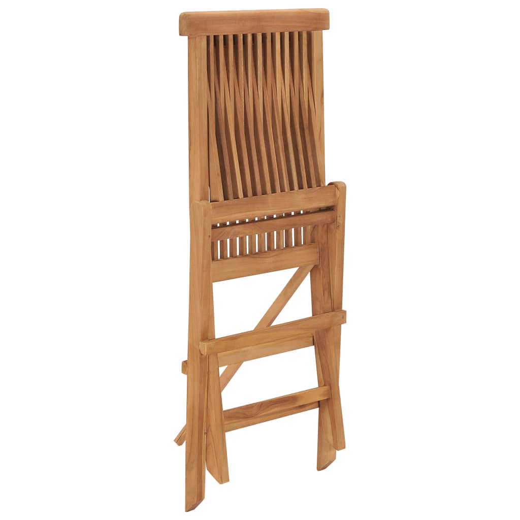 vidaXL Patio Folding Chairs Outdoor Garden Camping Lawn Chair Solid Wood Teak-9