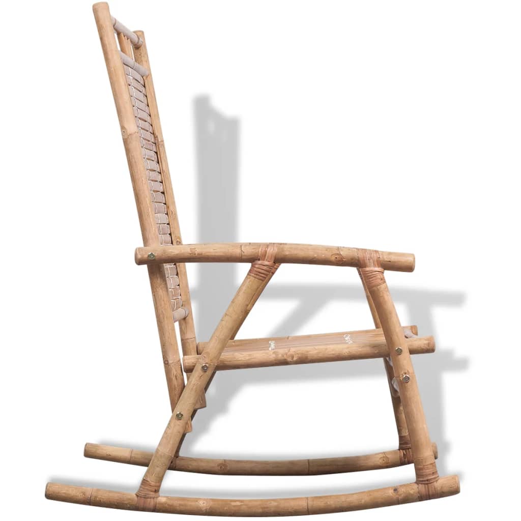 vidaXL Rocking Chair Bamboo-3
