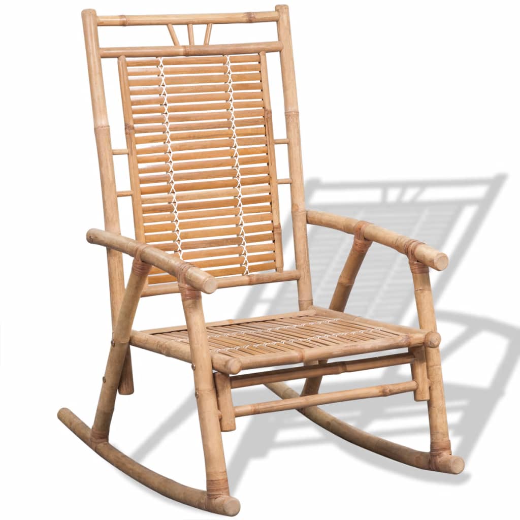 vidaXL Rocking Chair Bamboo-4
