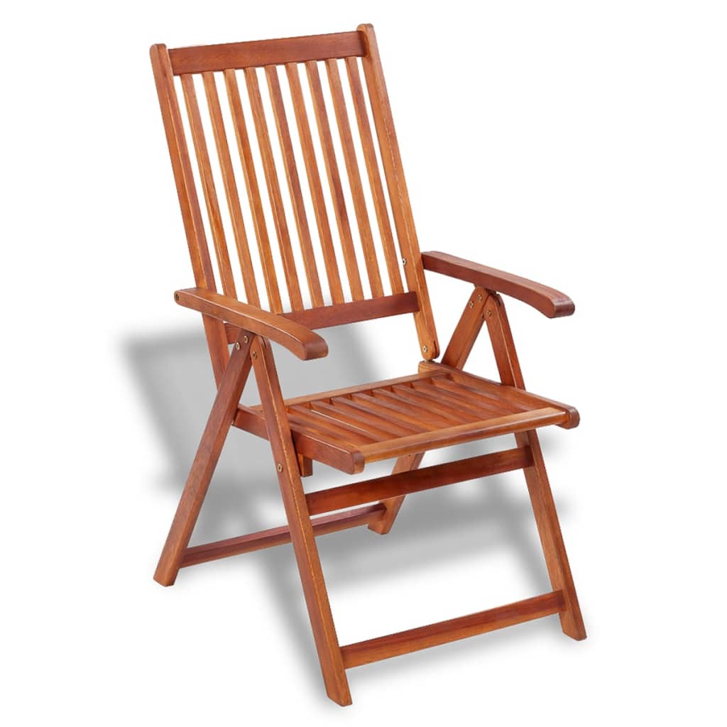 vidaXL Patio Folding Chairs Camping Garden Lawn Chair Solid Wood Acacia Brown-24