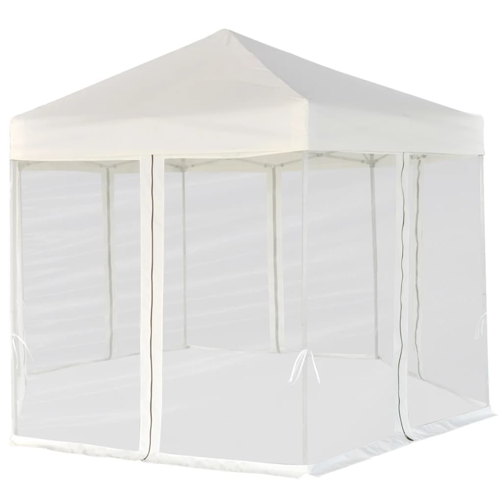 vidaXL Gazebo Hexagonal Pop-Up Canopy Party Tent Sunshade with 6 Sidewalls-0