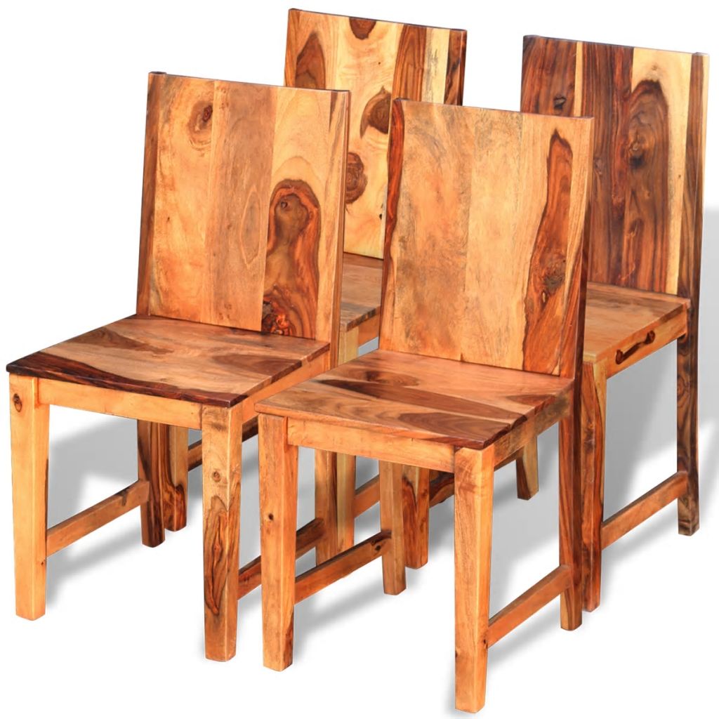 vidaXL Dining Chairs 2 pcs Solid Sheesham Wood-18