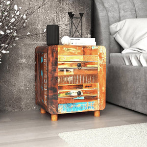 vidaXL Night Cabinet Solid Reclaimed Wood 16.9"x13"x20"-1