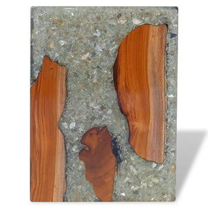 vidaXL Stool Solid Teak Wood and Resin-10