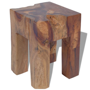 vidaXL Stool Solid Teak Wood-0