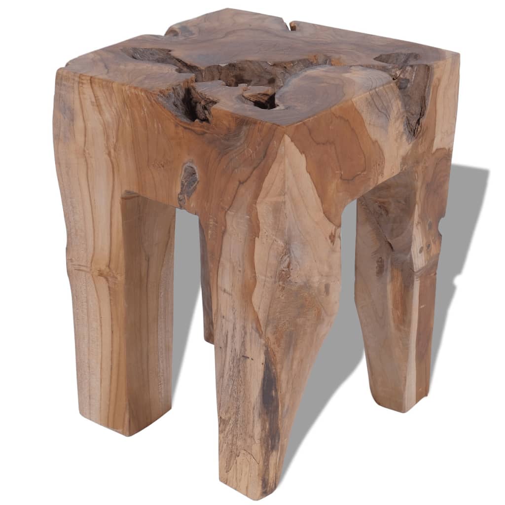 vidaXL Stool Solid Teak Wood-1