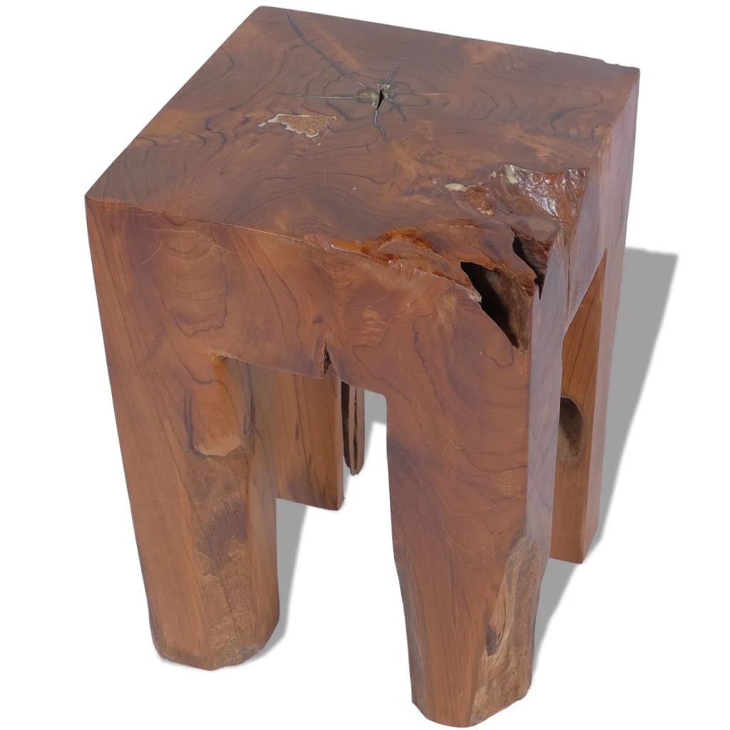 vidaXL Stool Solid Teak Wood-2