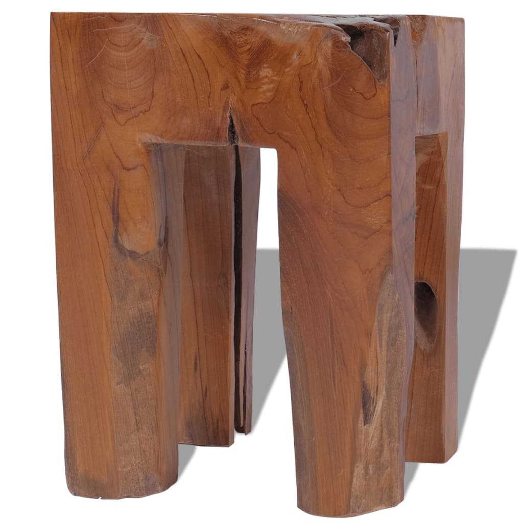 vidaXL Stool Solid Teak Wood-7