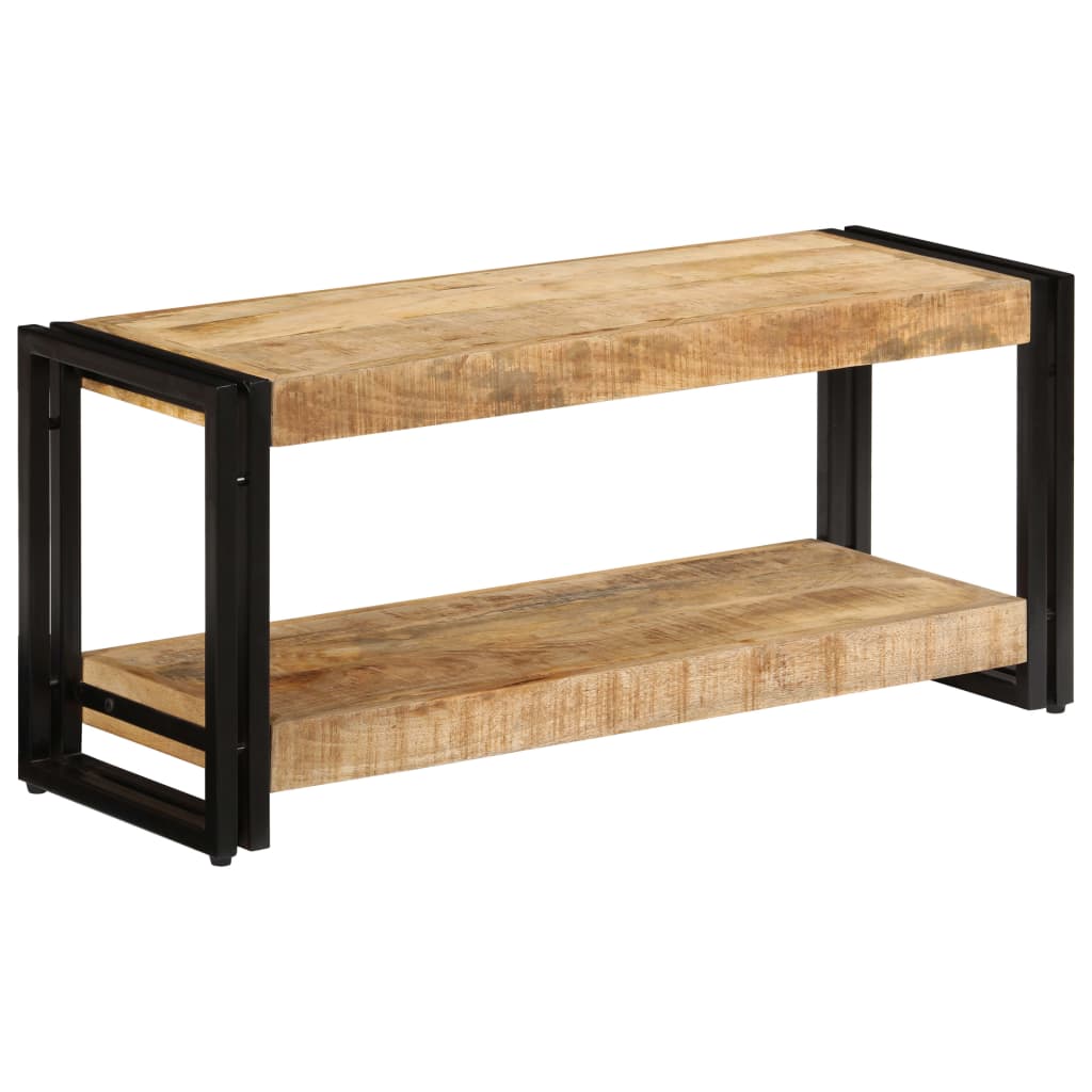 vidaXL TV Stand 35.4"x11.8"x15.7" Solid Wood Mango-0